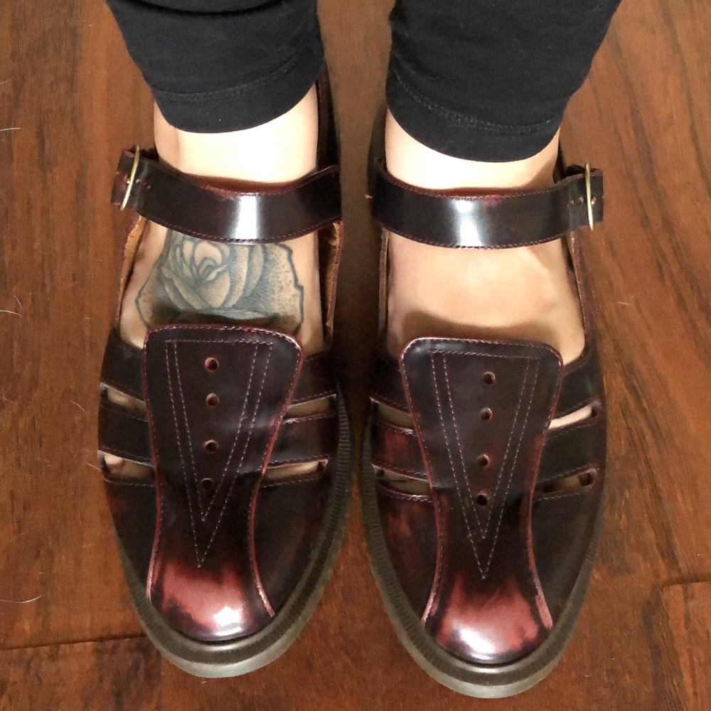 Wine Mary Jane Doc Martens